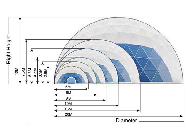 Manufacture Wholesale PVC Domos Glamping Geodesic Dome House