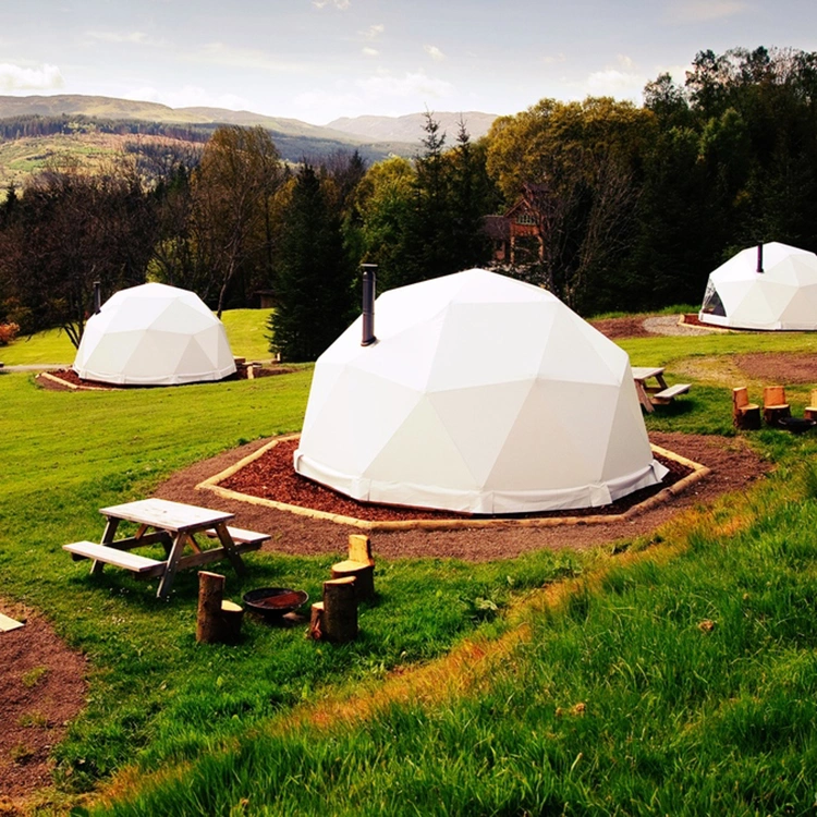 in Stock House Hub 15m Insulated 0.55km Wind Loading Resort Glamping Geodesic Dome