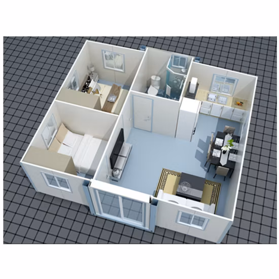 Vorgefertigter mobiler modularer Garten, winziges, bewegliches, tragbares, zusammenklappbares/faltbares, erweiterbares Containerhaus aus Stahl zum Verkauf