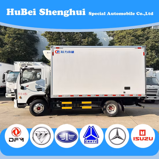 Dongfeng 4× 2 6 Räder Kühlschrank Frachttransport Kühlgefrierschrank Lebensmittelbox Van Kühlwagen