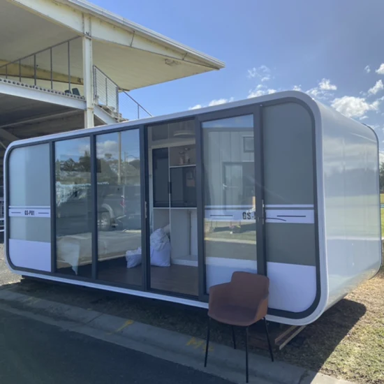 Maßgeschneiderte vorgefertigte Container zum Fabrikpreis Tragbare mobile modulare Fertighaus-Bürokapsel Apple Cabin