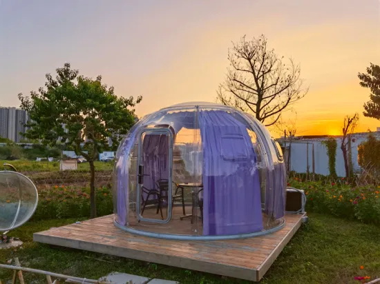 Glamping-Zelt, luxuriöses transparentes Kuppelzelt, geodätisches Outdoor-Camping-Kuppelzelt für Resort-Hotel, Camping, Outdoor-Aktivitäten